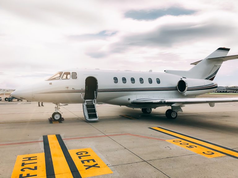 Private Luxury Jet At The Airport Terminal